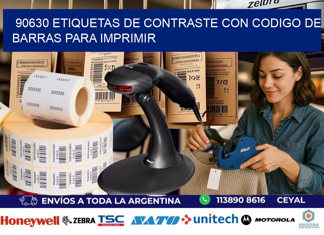 90630 etiquetas de contraste con codigo de barras para imprimir