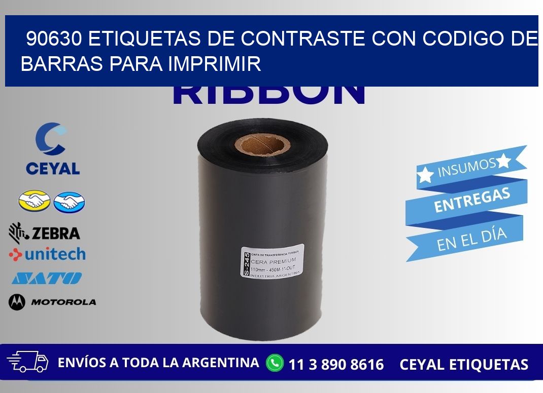 90630 etiquetas de contraste con codigo de barras para imprimir