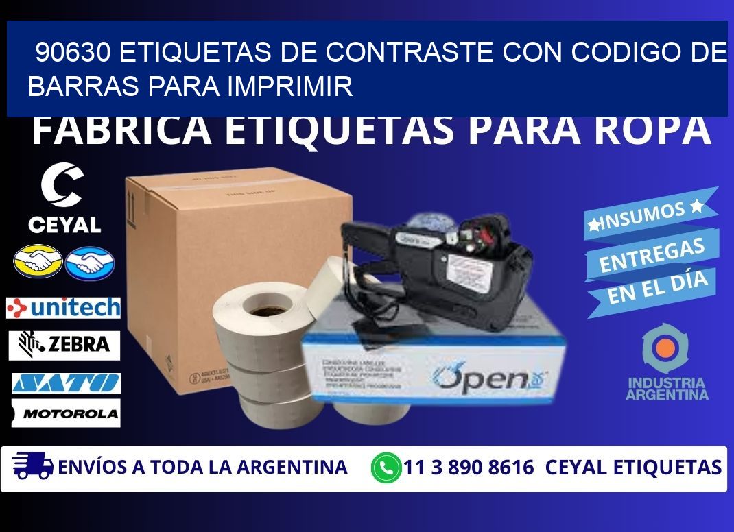 90630 etiquetas de contraste con codigo de barras para imprimir