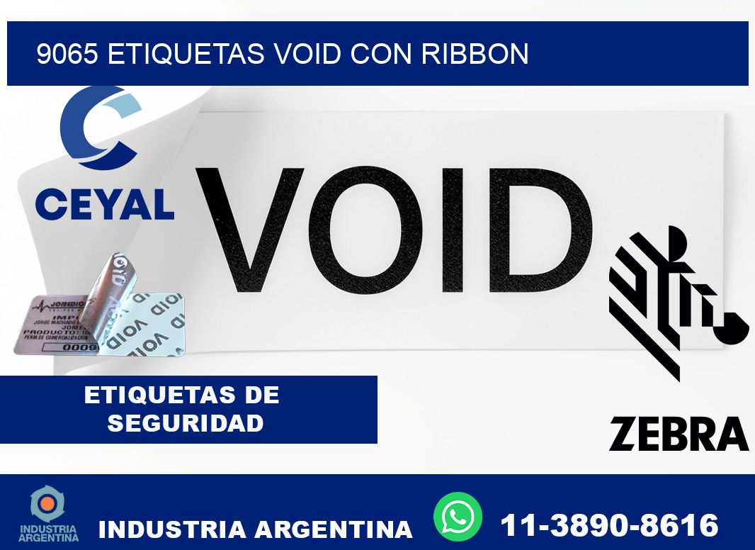 9065 etiquetas void con ribbon