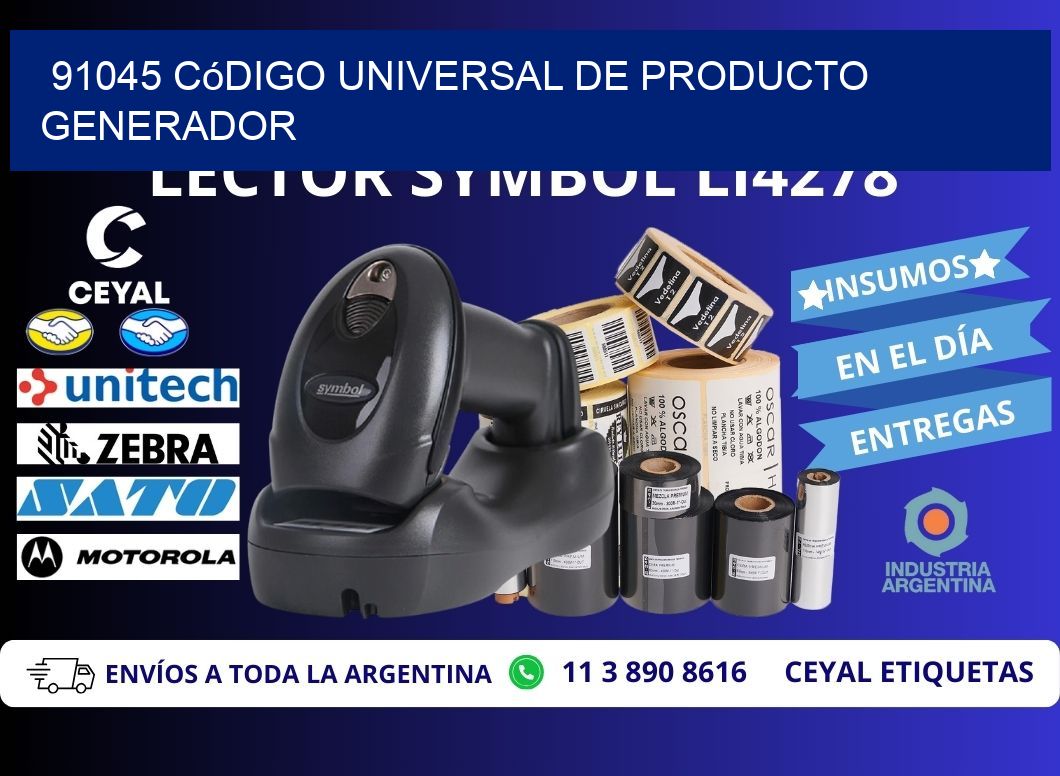 91045 Código universal de producto generador