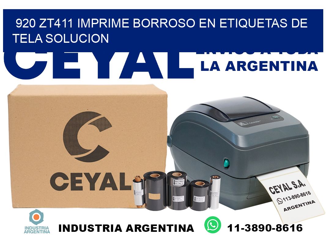 920 zt411 imprime borroso en etiquetas de tela solucion