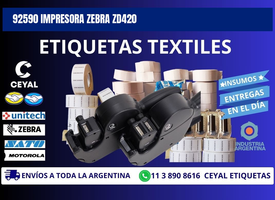 92590 Impresora Zebra ZD420