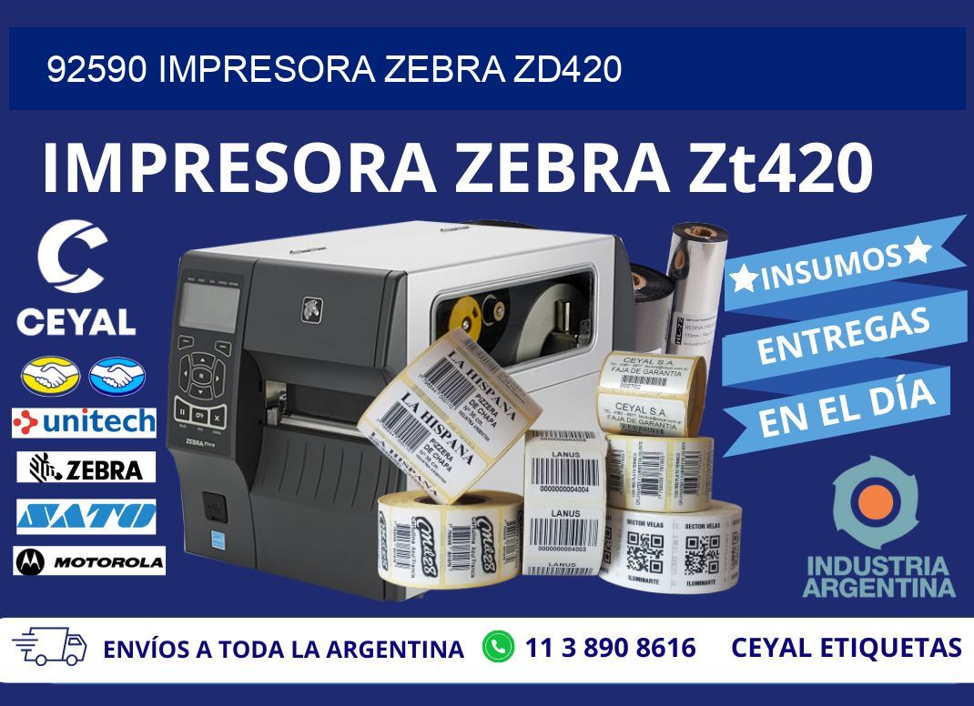 92590 Impresora Zebra ZD420