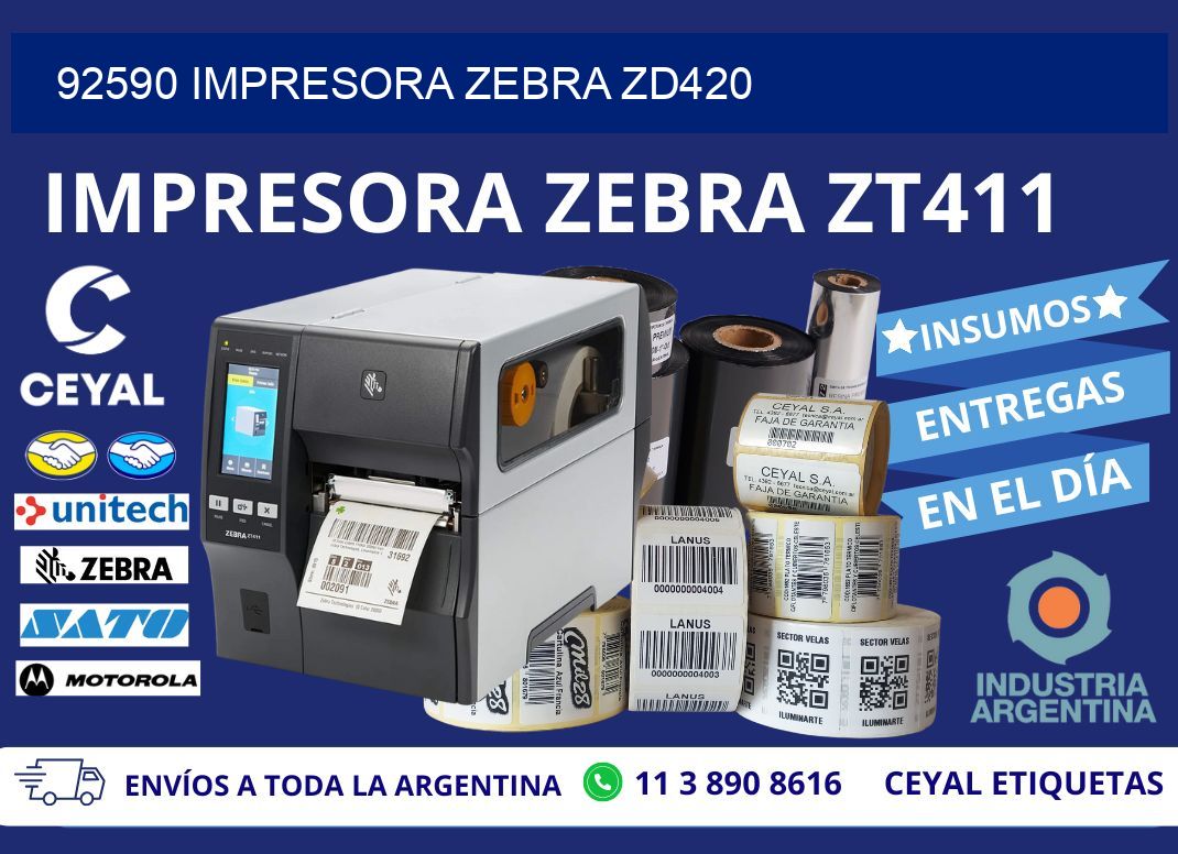 92590 Impresora Zebra ZD420