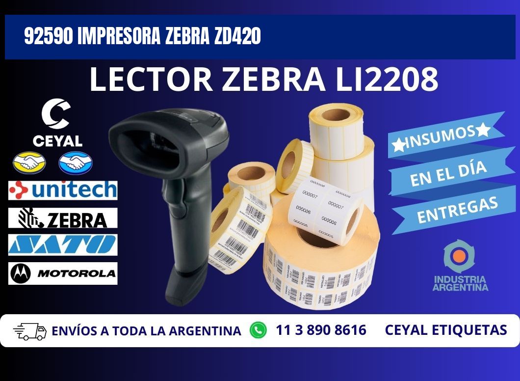 92590 Impresora Zebra ZD420