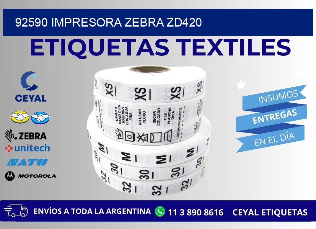 92590 Impresora Zebra ZD420