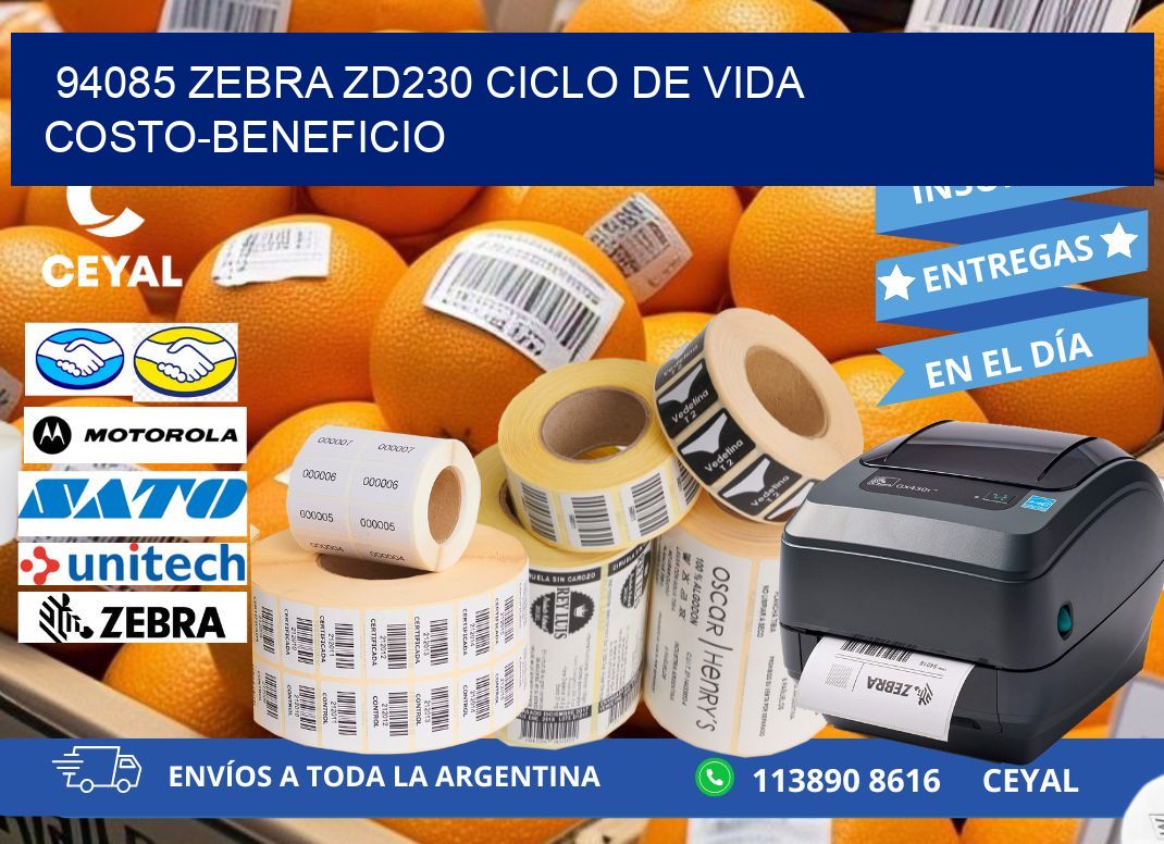 94085 Zebra ZD230 ciclo de vida costo-beneficio