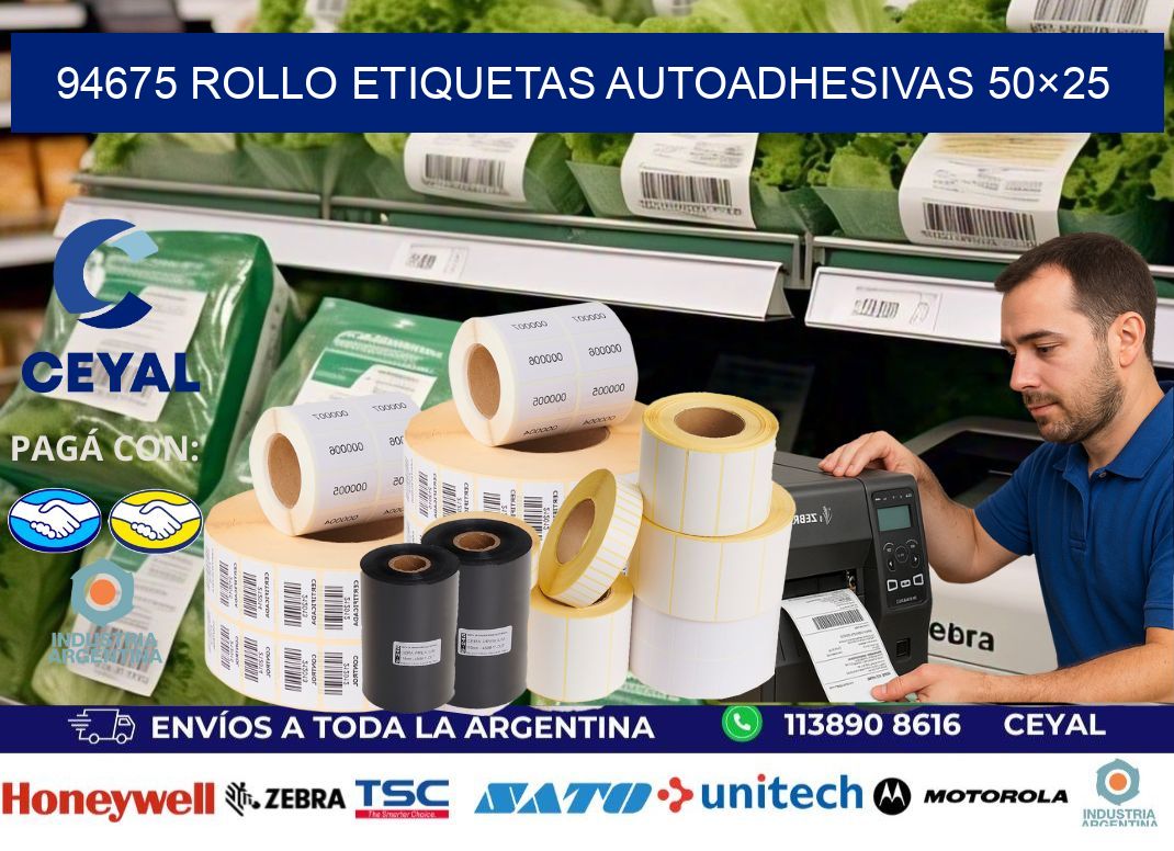 94675 Rollo Etiquetas autoadhesivas 50×25