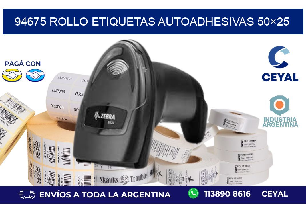94675 Rollo Etiquetas autoadhesivas 50×25