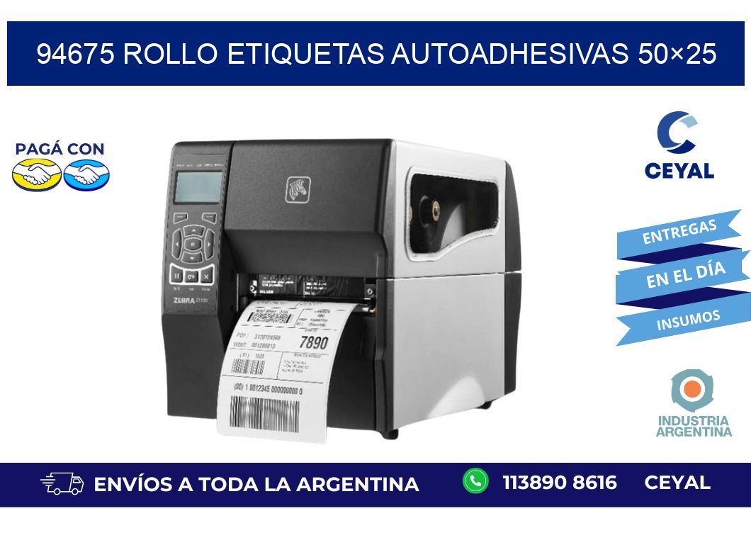 94675 Rollo Etiquetas autoadhesivas 50×25