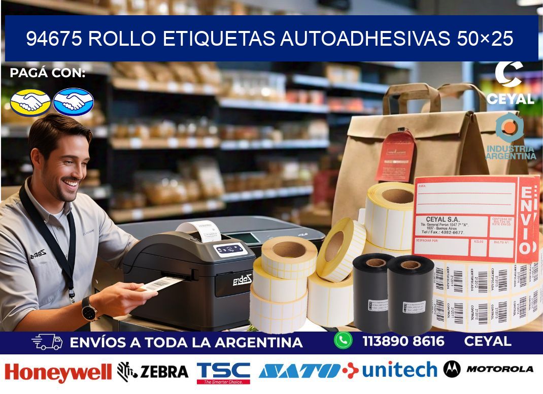 94675 Rollo Etiquetas autoadhesivas 50×25