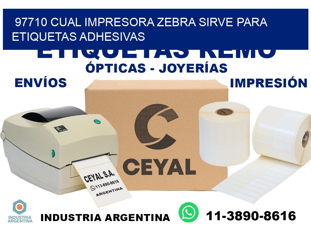 97710 cual impresora zebra sirve para etiquetas adhesivas