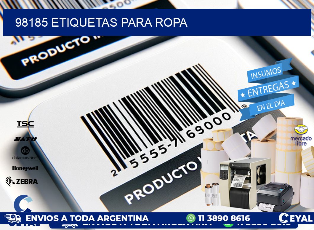 98185 etiquetas para ropa