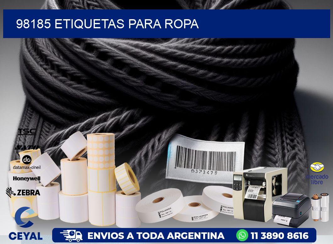 98185 etiquetas para ropa