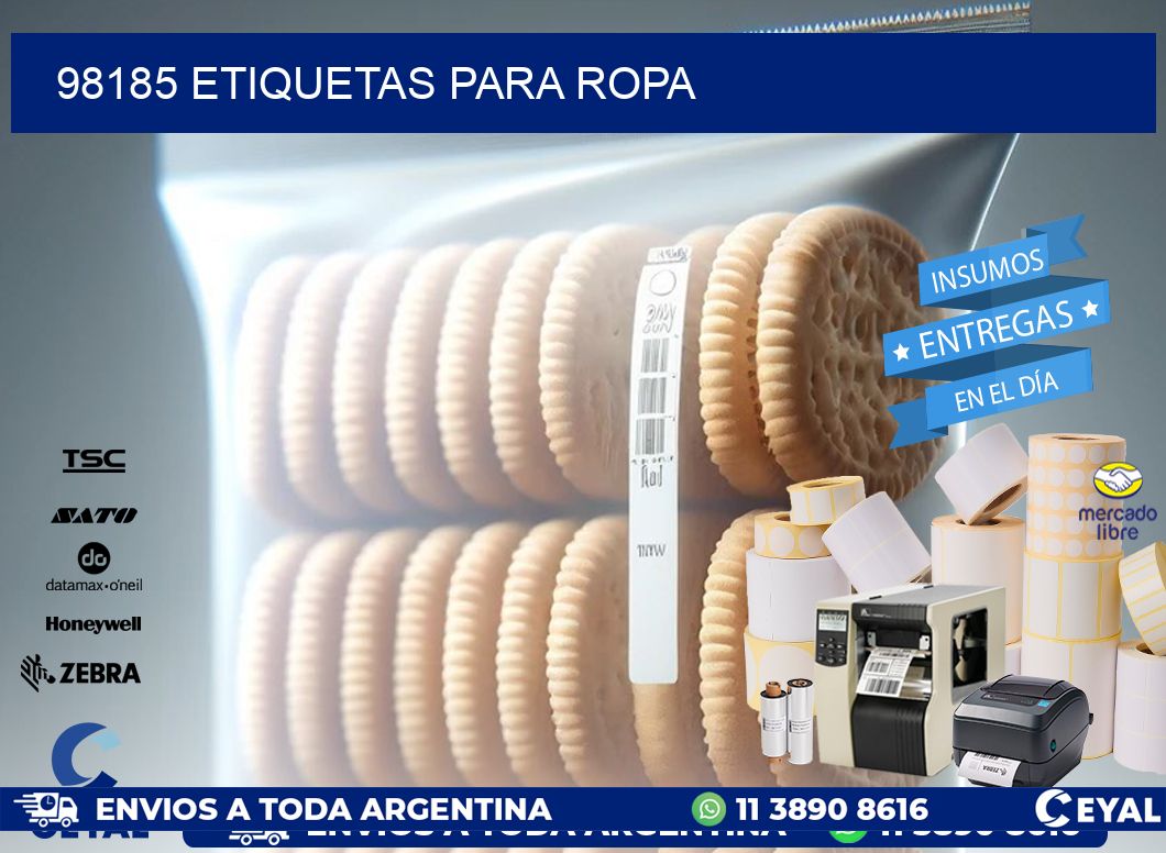 98185 etiquetas para ropa