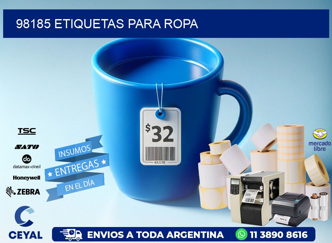 98185 etiquetas para ropa