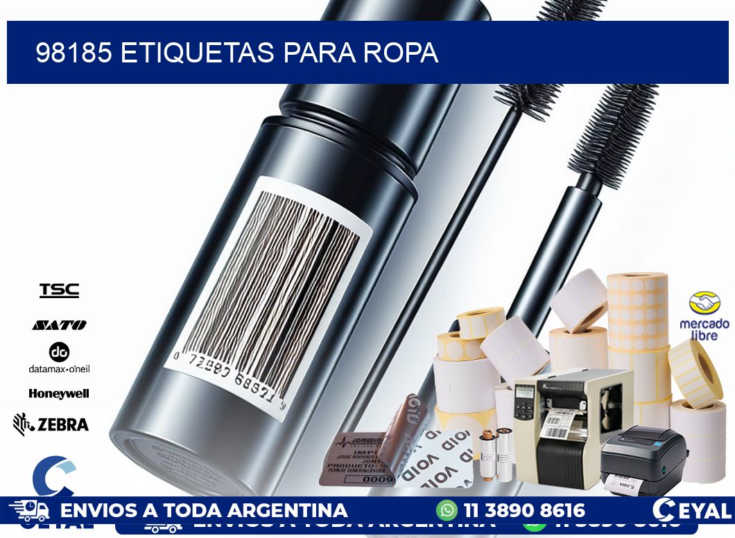 98185 etiquetas para ropa