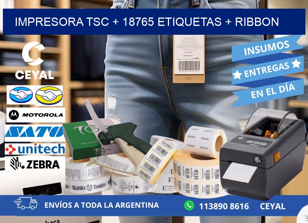 impresora TSC + 18765 etiquetas + ribbon