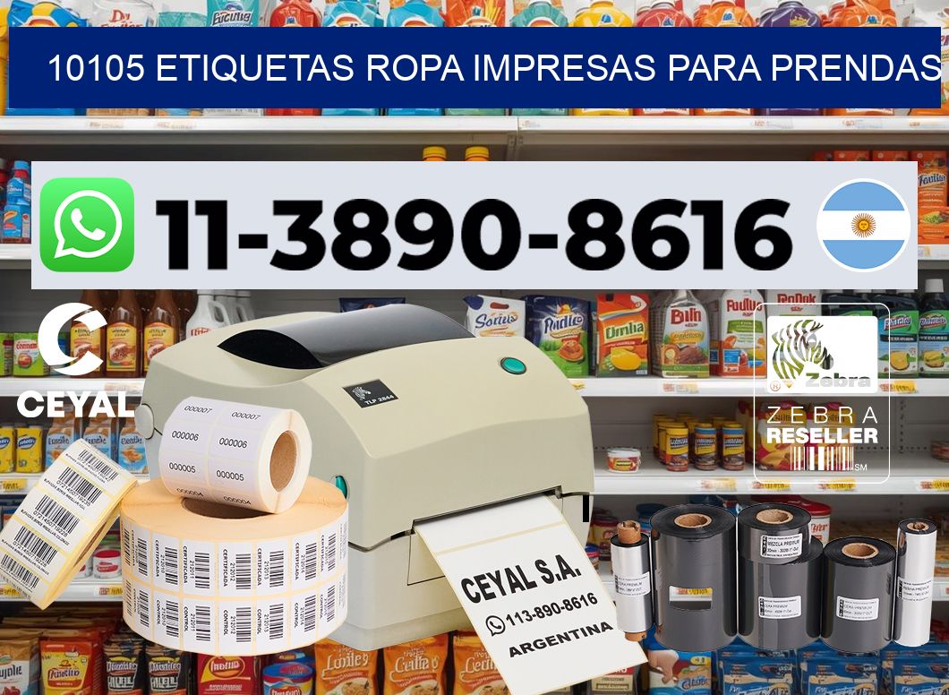 10105 Etiquetas ropa impresas para prendas