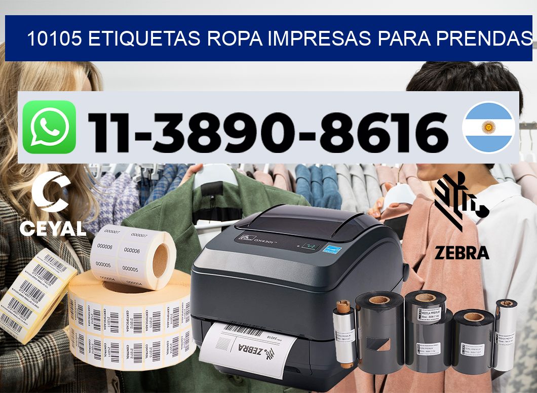 10105 Etiquetas ropa impresas para prendas