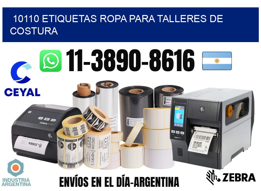 10110 Etiquetas ropa para talleres de costura