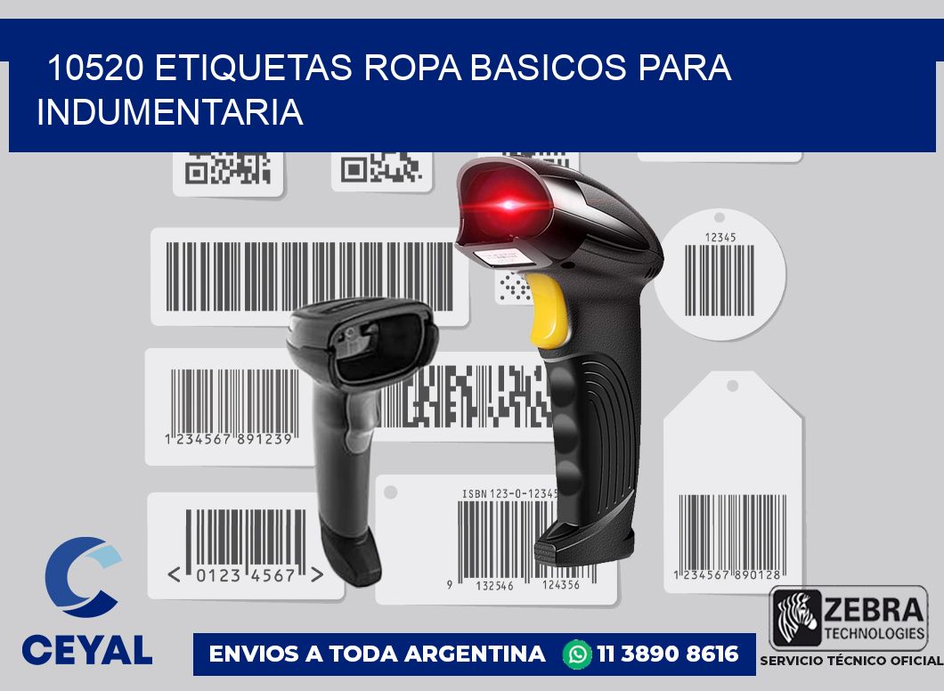 10520 Etiquetas ropa basicos para indumentaria