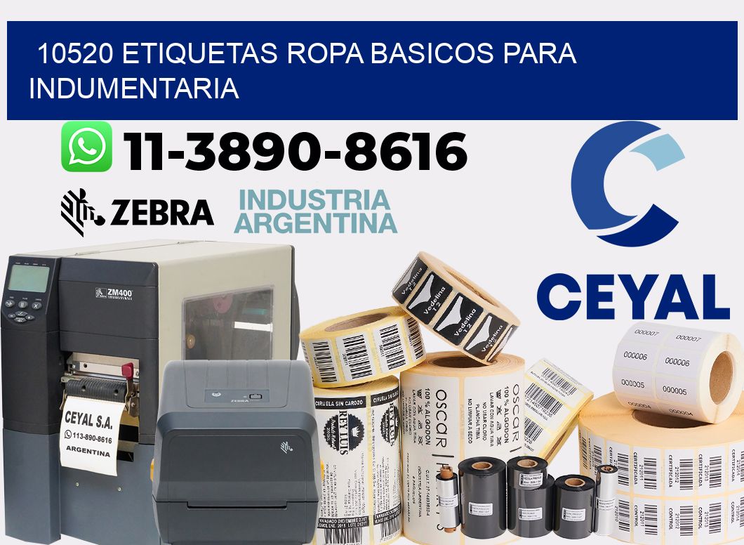 10520 Etiquetas ropa basicos para indumentaria