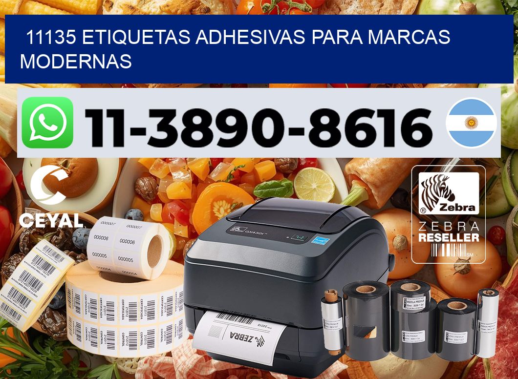 11135 Etiquetas adhesivas para marcas modernas