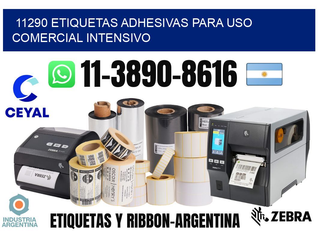 11290 Etiquetas adhesivas para uso comercial intensivo