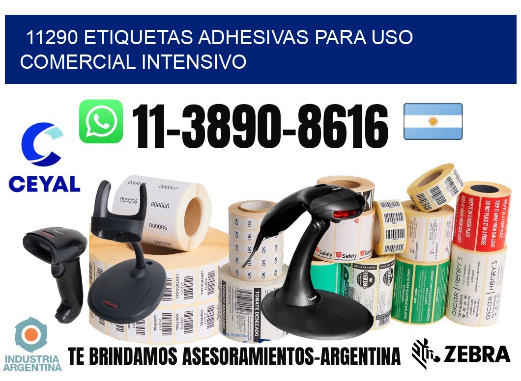 11290 Etiquetas adhesivas para uso comercial intensivo