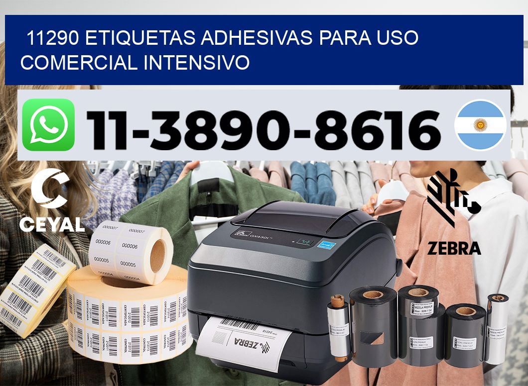 11290 Etiquetas adhesivas para uso comercial intensivo