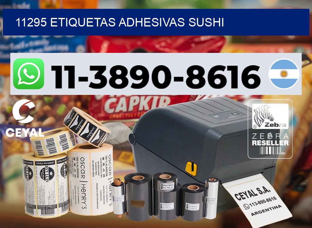 11295 etiquetas adhesivas sushi