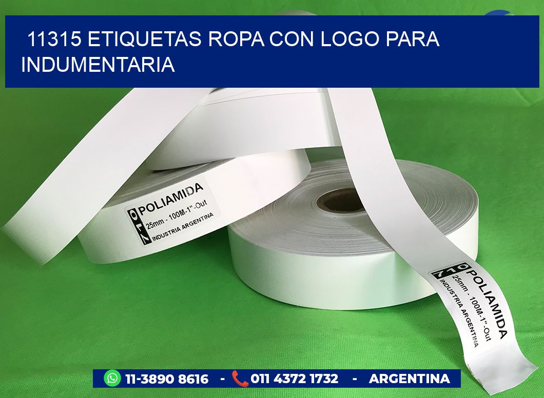 11315 Etiquetas ropa con logo para indumentaria