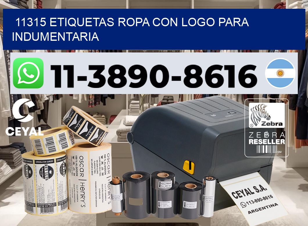 11315 Etiquetas ropa con logo para indumentaria