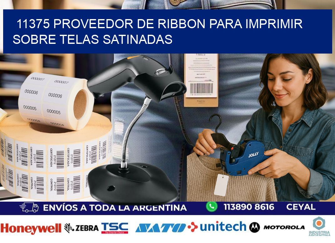 11375 proveedor de ribbon para imprimir sobre telas satinadas