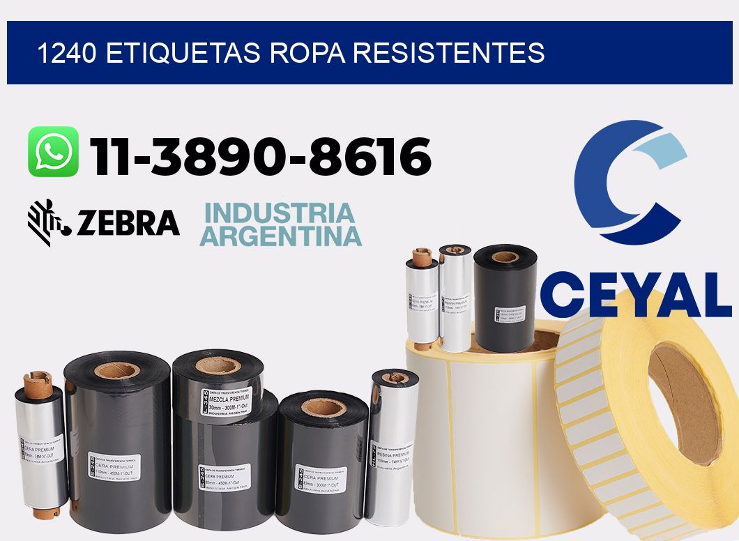 1240 Etiquetas ropa resistentes
