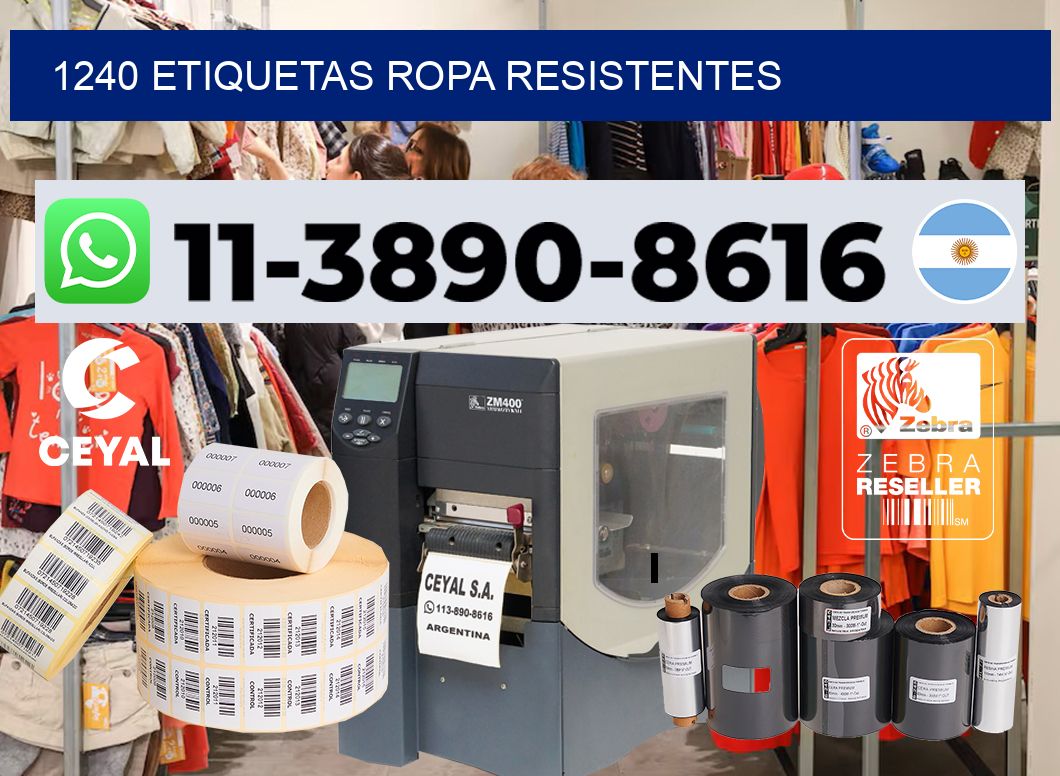 1240 Etiquetas ropa resistentes