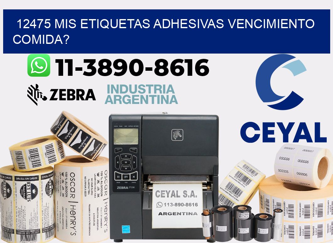 12475 mis etiquetas adhesivas vencimiento comida?