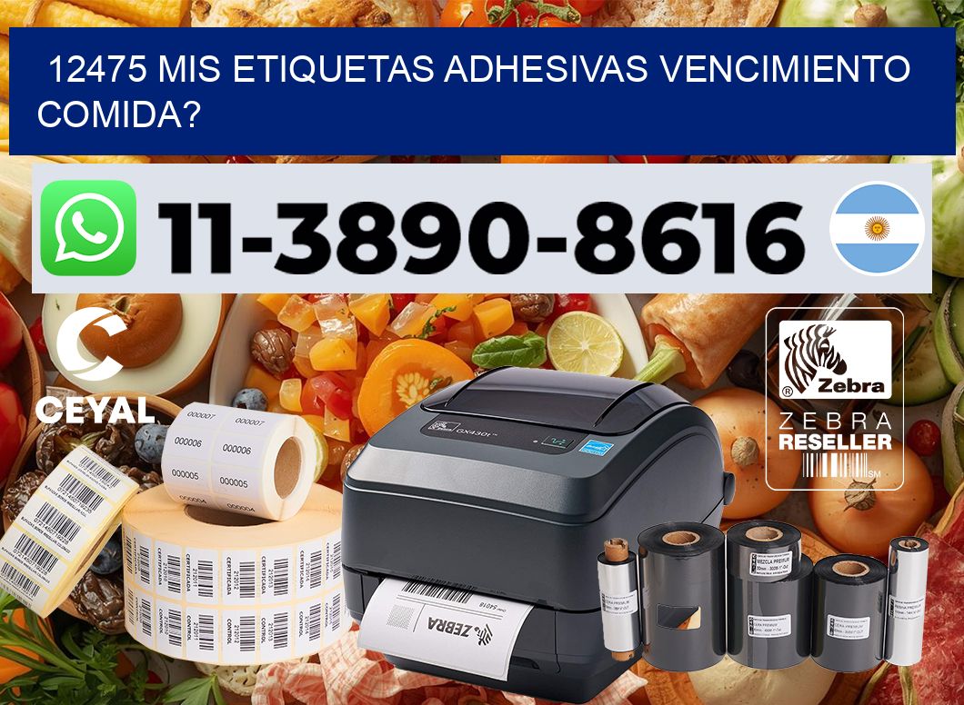 12475 mis etiquetas adhesivas vencimiento comida?
