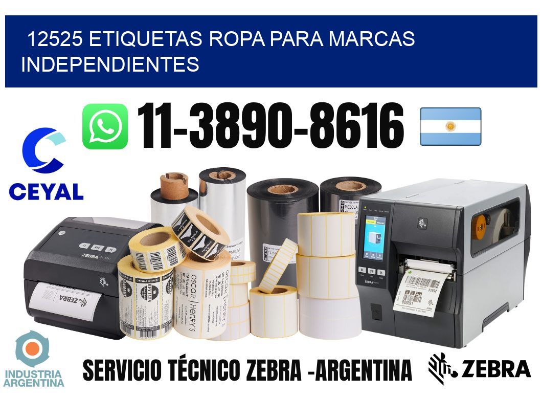 12525 Etiquetas ropa para marcas independientes