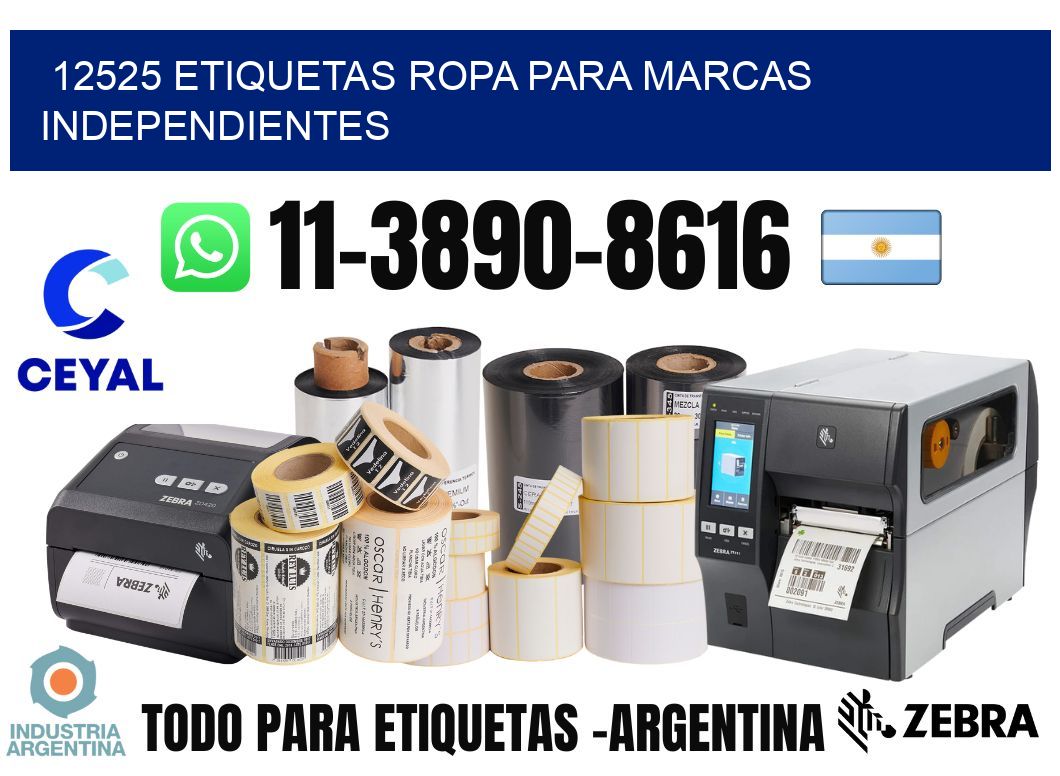 12525 Etiquetas ropa para marcas independientes