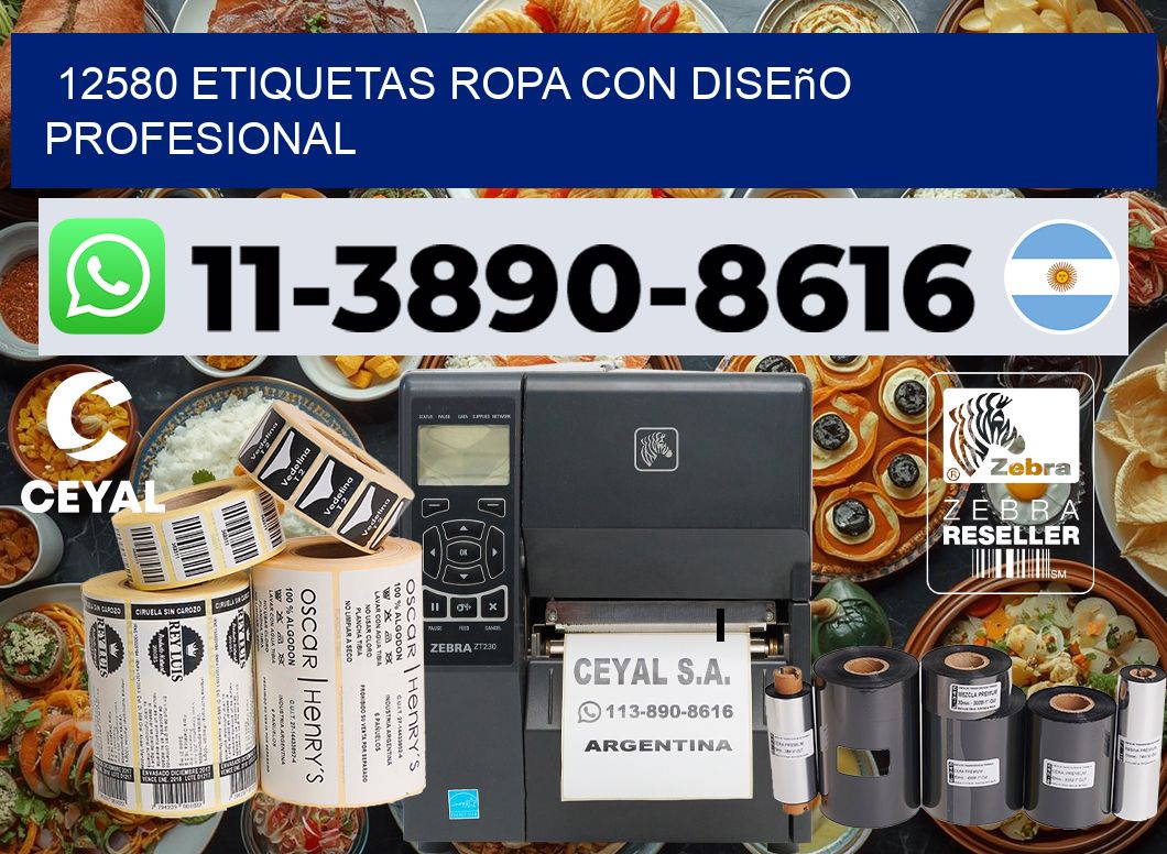 12580 Etiquetas ropa con diseño profesional