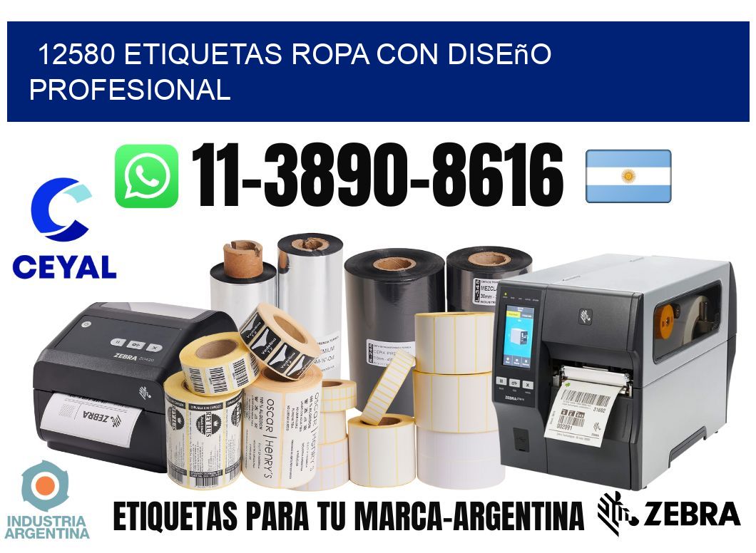 12580 Etiquetas ropa con diseño profesional