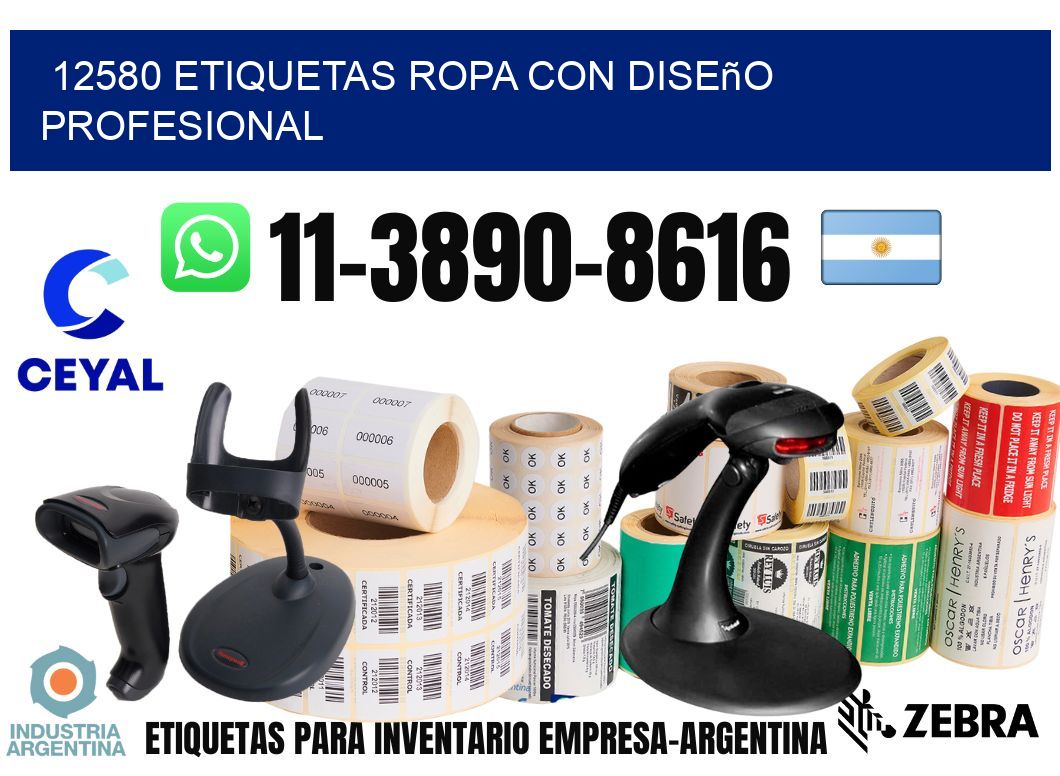 12580 Etiquetas ropa con diseño profesional