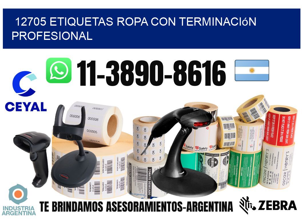 12705 Etiquetas ropa con terminación profesional