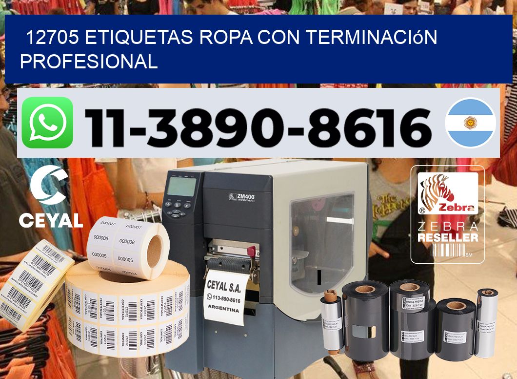 12705 Etiquetas ropa con terminación profesional