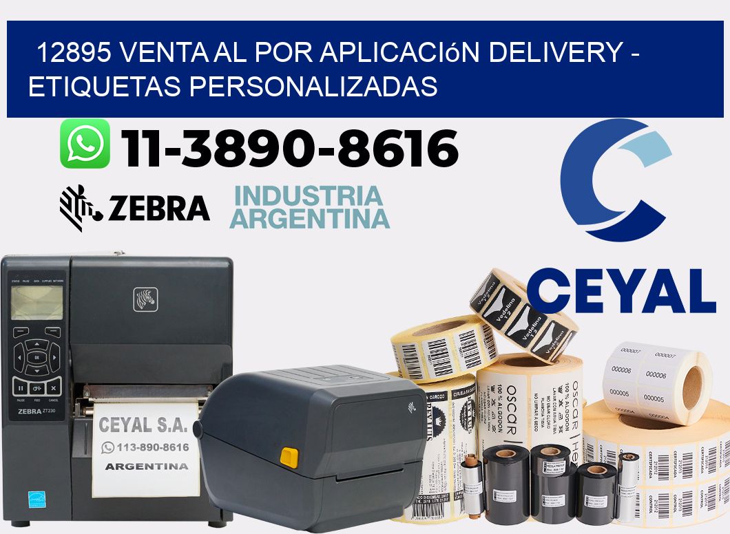12895 Venta al Por Aplicación delivery - Etiquetas Personalizadas