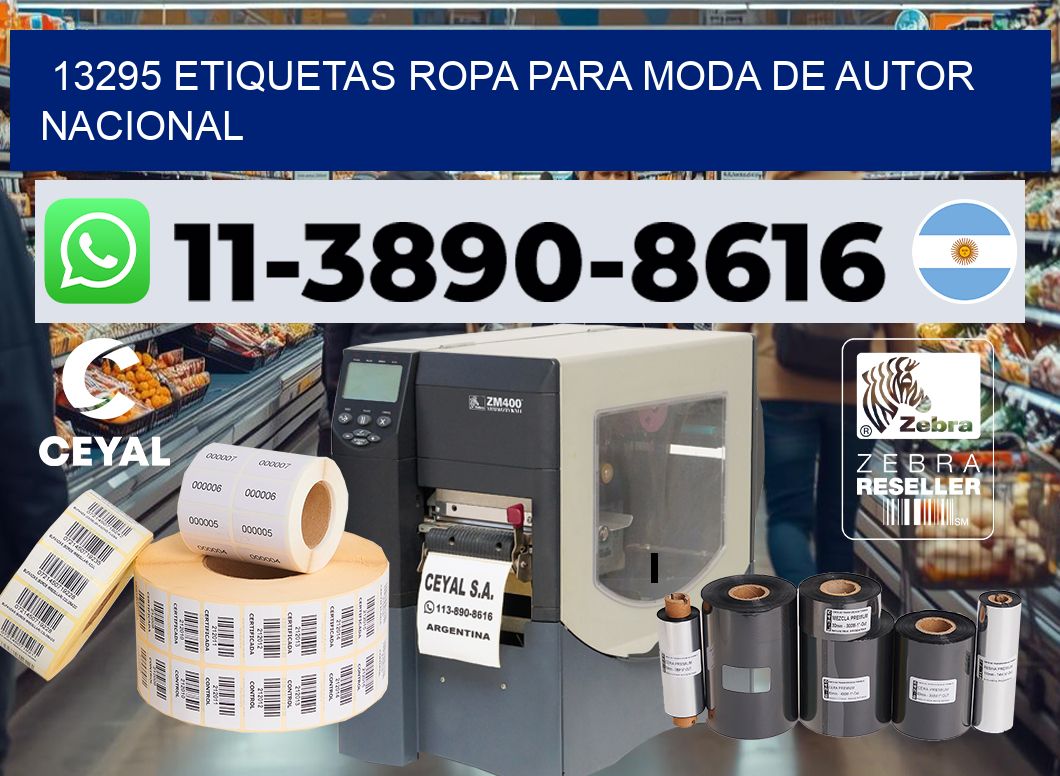 13295 Etiquetas ropa para moda de autor nacional