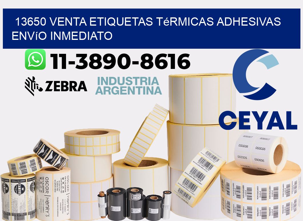 13650 venta etiquetas térmicas adhesivas envío inmediato